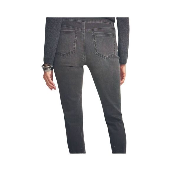 CHICO’S EMBELLISHED PULL-ON ANKLE JEGGINGS. DARK NIGHT WASH. - Picture 2 of 9